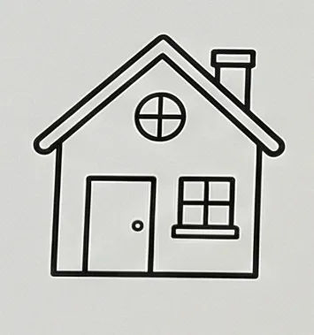 a house with a cross on the roof.webp